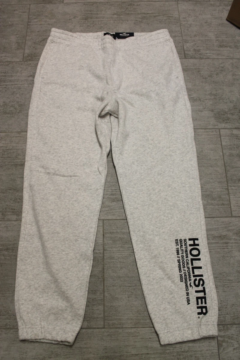 Hollister Men's Sweatpants Joggers Grey Black Size M Or XL New