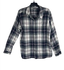 Carhartt Shirt Men's Size XL Plaid Blue  White Long-Sleeve Button-Up