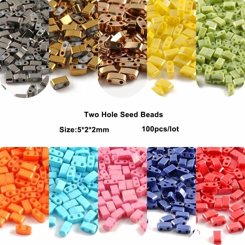 Two hole beads for jewelry making store