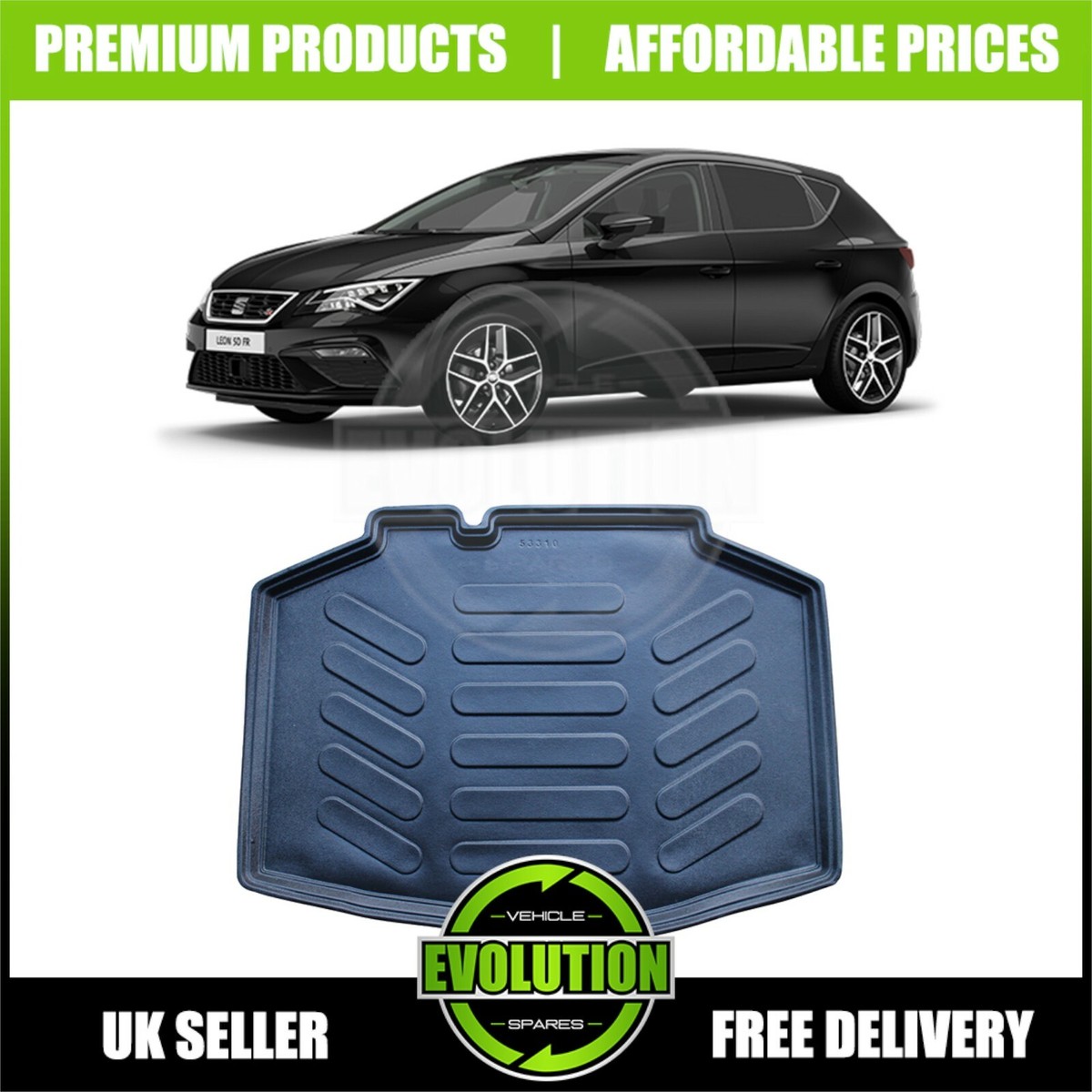 Tailored Boot tray liner car mat Heavy Duty FITS SEAT IBIZA 2008