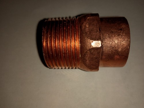 1" COPPER MALE ADAPTER (C X M ADAPTER) FITS OVER 1-1/8" OD COPPER PIPE