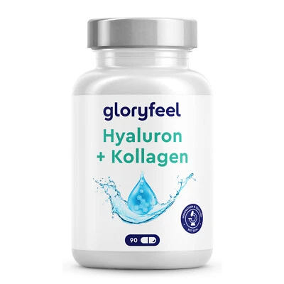 GLORYFEEL Hyaluron Kollagen Kapseln - Mit Biotin, Vitamin C, Zink, Selen & Bambusextrakt