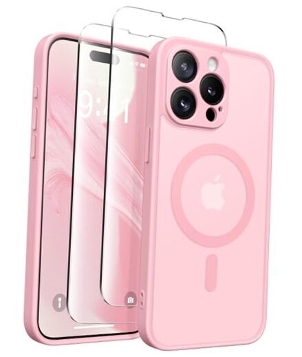 Magnetic for iPhone 13 Pro Max Case, [Compatible with MagSafe] Peach Pink