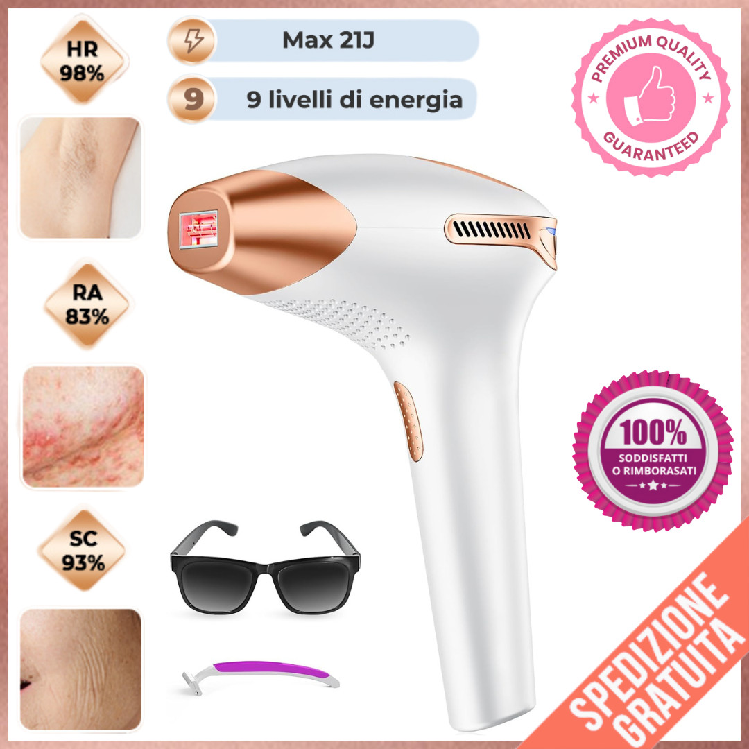 Depilatore Luce Pulsata 999.900 Flash Professionale 21J Epilatore Laser