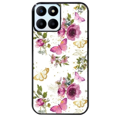 Coque Transparente à Fleurs Pour Honor X6B - Modèle X6BN 206 - Hydrogel TPU - Protection Anti-Chocs - Neuf
