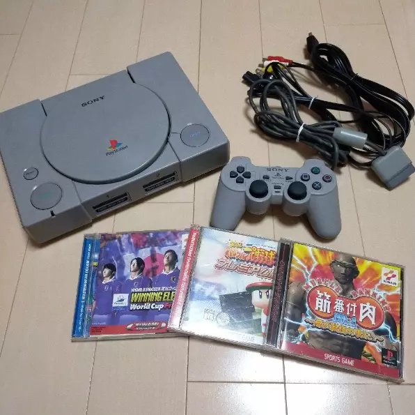 Sony PlayStation 1 PS1 SCPH-9000 Gray Game Console Full Accessories  Japanese Ver