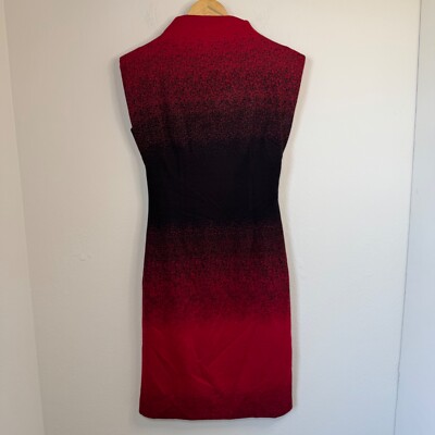 Sandro Ferrone Dress Women's SM Red Black Sleeveless Sweather Shift