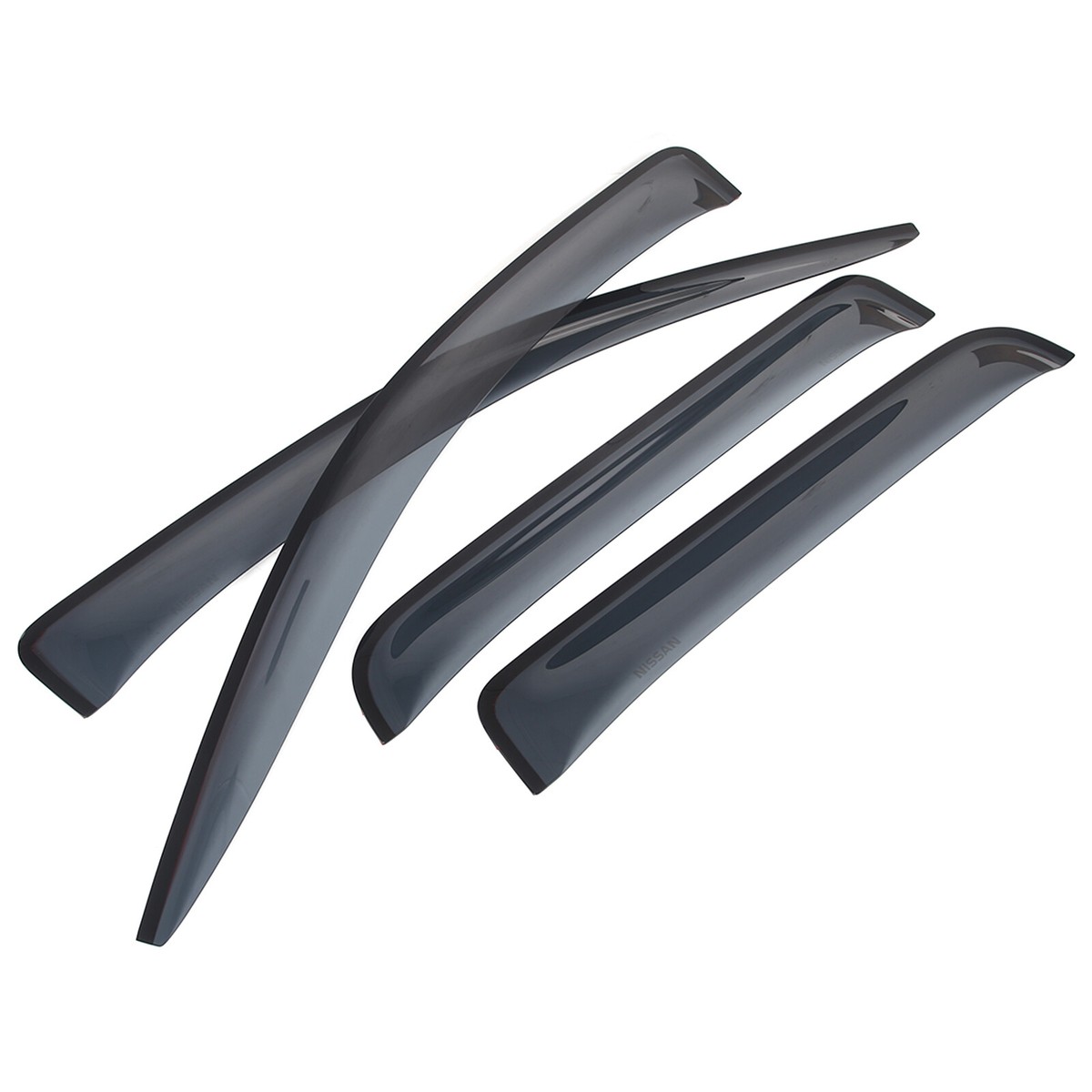 Kit De 4 Visores De Ventana IN-CHANNEL Para Nissan Titan Crew Cab 2016-2024 – Color Ahumado, Acrílico