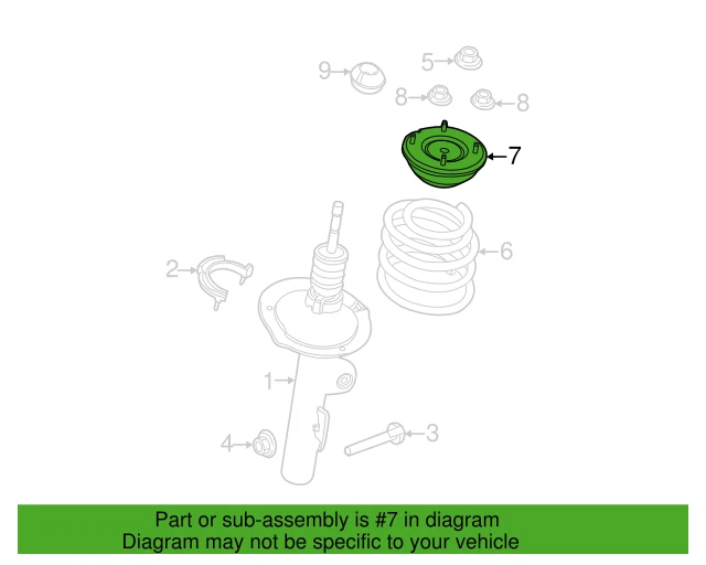Suspensión superior delantera montaje en puntal Motorcraft AD-1084 se adapta a Ford Explorer 11-13 Foto 4 de 4