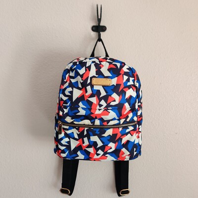 Marc by Marc Jacobs Multicolor Geo Nylon Backpack 13x12.5x5 