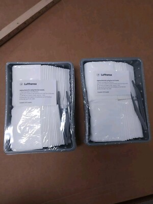 Lot Of 2 Pkg Of 40 LUFTHANSA AIRLINE hot Towelettes  Sealed GERMAN AIRLINES 