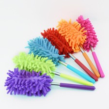 Microfiber Mini Duster Cleaning Brush Dust Cleaner Extendable Handle Soft Brush  