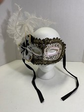 Original Venezia - marti gras - Halloween - Mask With Feathers - Made In Italy