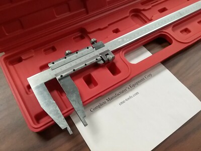24'' HEAVY DUTY VERNIER CALIPER-stainless fine adjustment 4'' jaw depth #106-755