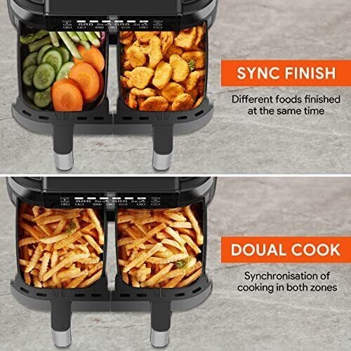 Ultenic Dual Air Fryer, 7,6 l Familiengröße, 6-in-1 Multikocher, Digital - Bild 2 von 5