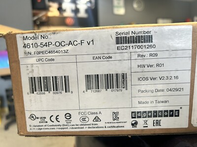 edge core switch 4610-54p-oc-ac-f v1
