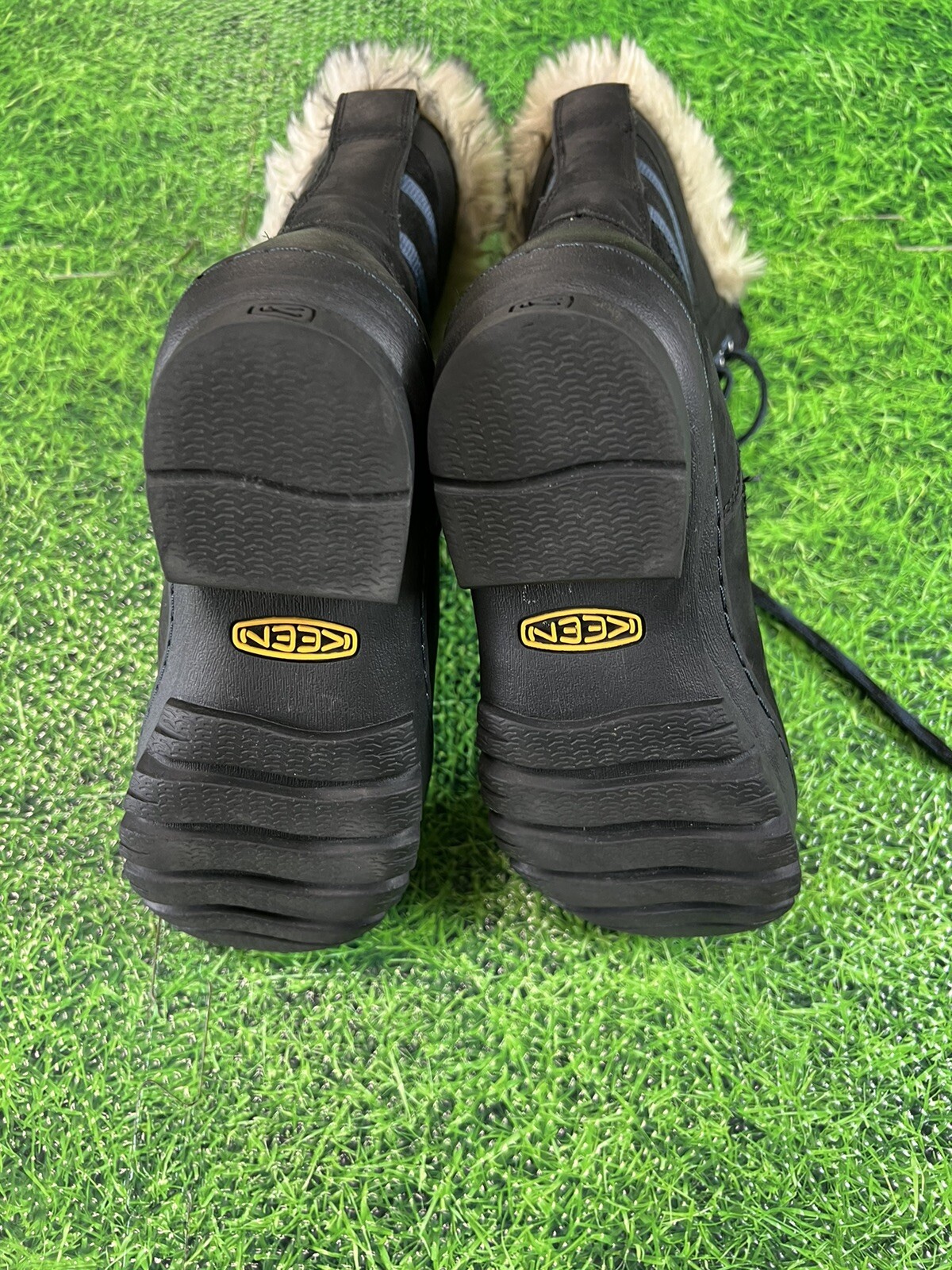 KEEN Stivali invernali isolati da donna neri in pelle blu 200 grammi taglia US 5 5 logo