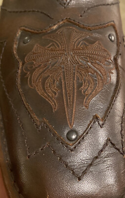 Lounge By Mark Nason Studded U Rock Loafers Brown Leather  display picture 1