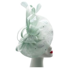 Womens Feather Flower Diamond Fascinator Headband Wedding Race Royal Ascot Party