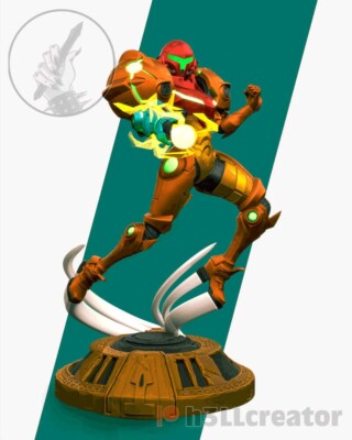 Samus Aran - Metroid - 3D gedruckte Resin Figur - Videospiele - unbemalt