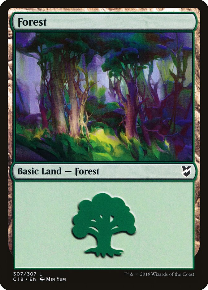 Forest (307) [Commander 2018] Magic MTG