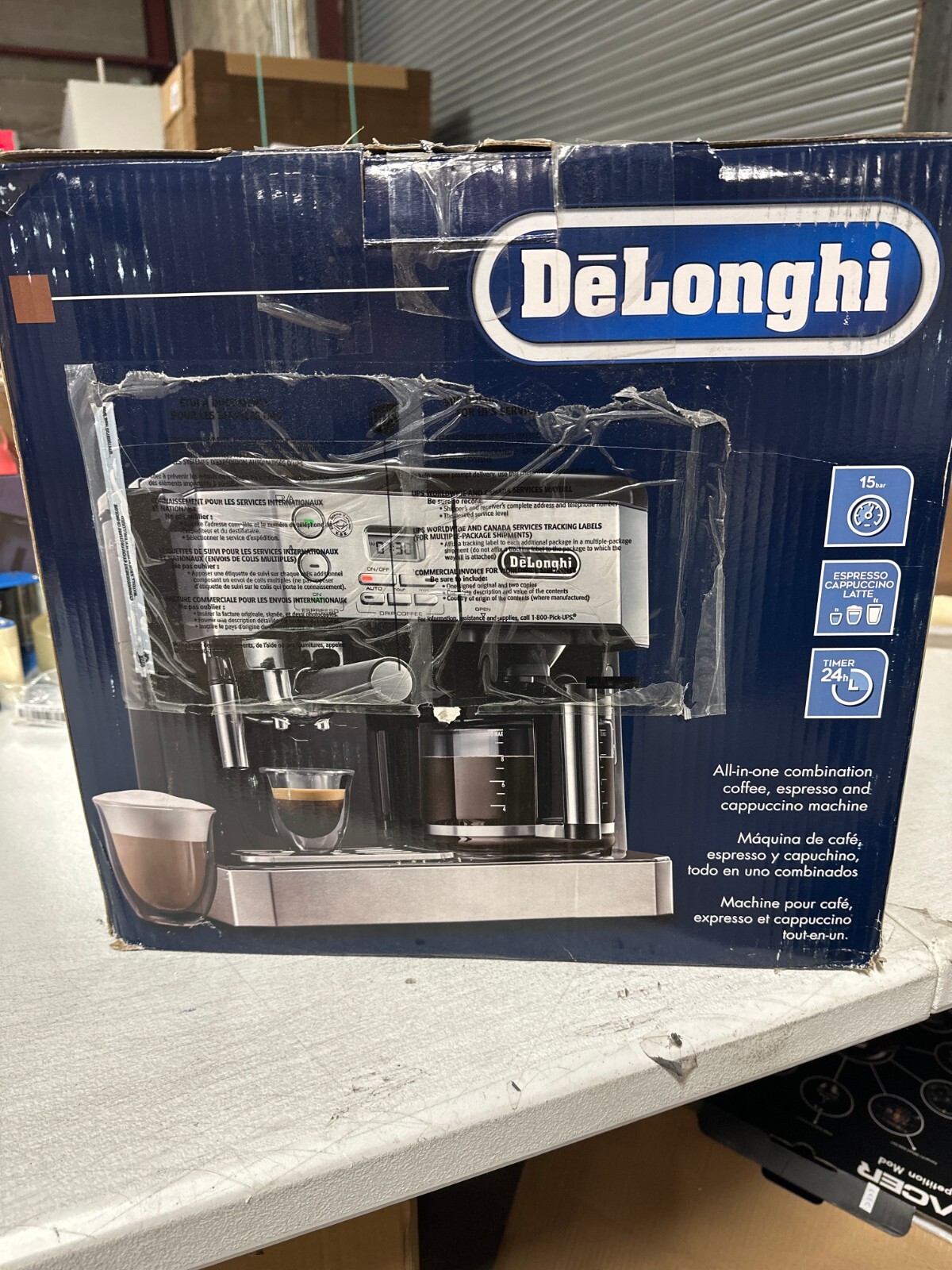 De'Longhi BCO430 Combination Espresso and Coffee Machine Black/Silver