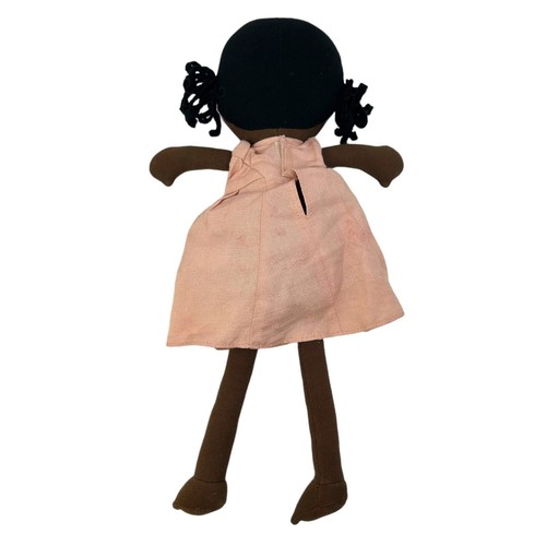 Hazel Village Doll Ada Black Hair Girl With Light Pink Dress Brown Skin - Picture 2 of 3
