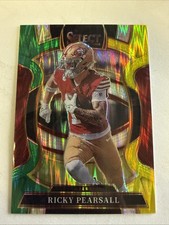 2025 NFL Panini Select Ricky Pearsall Green And Yellow Shock Prizm