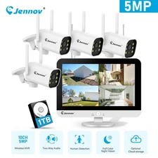 Wireless Home Security Camera System Outdoor 10CH CCTV Wifi 5MP NVR with 1TB HDD