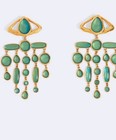 Schiaparelli Green Cabochon Eye Earrings — photo 4