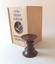 Vitra Design Museum Miniatures Walnut Stool Modell A W55xD55xH65mm W/Box New