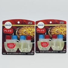 Febreze Limited Edition Plug Baked Cinnamon Apples Scented Oil Refills 4 Pack