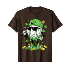 Baseball Drip Ice Cream Apparel Youth Boy St Patricks Day T-Shirt