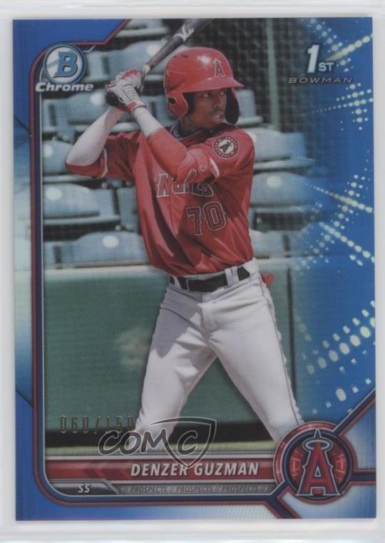 2022 Bowman Chrome Prospects Blue Refractor 60/150 Denzer Guzman #BCP-138 0fz3