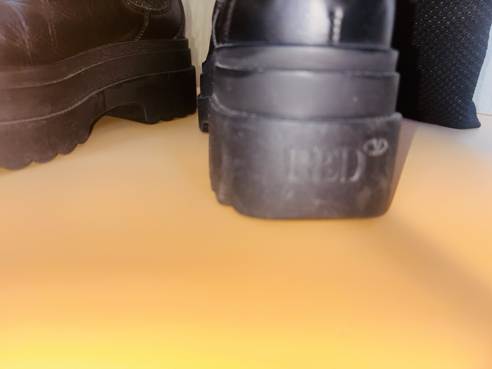 RED VALENTINO Knitted Over The Knee Boots US 6.5 to 7 EU37 Contrast Leather thumbnail 12