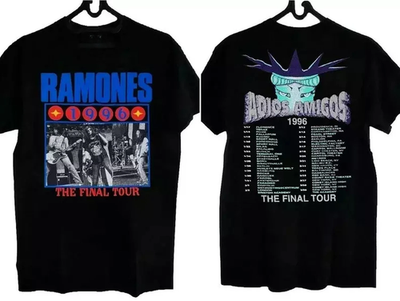 #ad Vintage Ramones Adios Amigos The Final Tour 1996 T Shirt $17.99