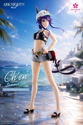 Game Arknights Official Chen Swimsuit ver PVC Figure Doll Model