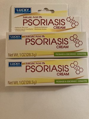 3 tubes Salicylic Acid 3% cream psoriasis moisturize Lucky Super
