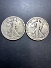 1935-S & 1935-D Walking Liberty Silver Half Dollar lot of 2 coins