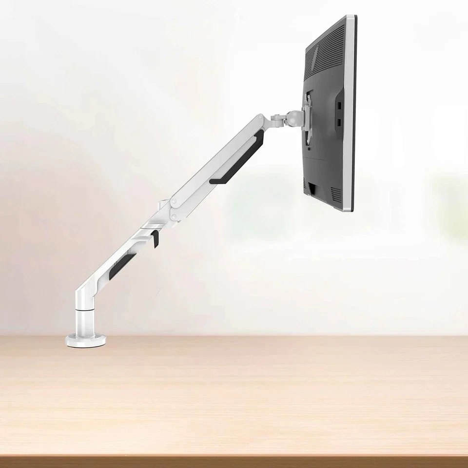 Single Monitor Arm DH26, Adjustable, 12kg Load Capacity, 17-36" Screens - White - Image 3 of 4