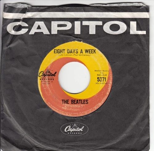 Beatles: Eight Days a Week -Capitol Canada 5371 MONO 45 1965 McCartney Scranton