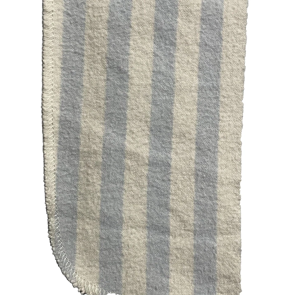 Manta bebé Circo azul claro rayas blancas franela recepción seguridad amor 2016 Foto 4 de 4