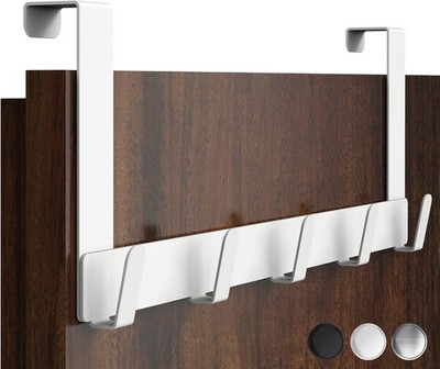 Stainless Steel Hanging Door Wardrobe, Cream White Premium Door Hooks for H...