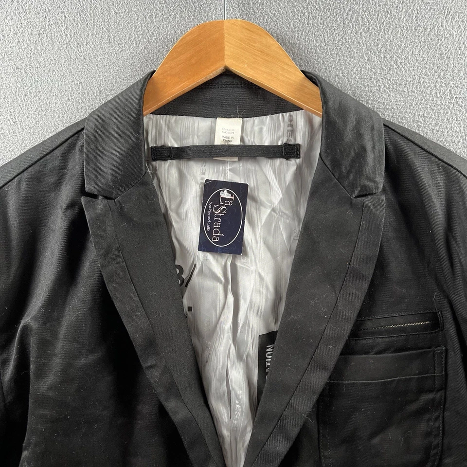 Diesel Blazer Mens XL Black Lined Zip Pockets Cotton Stretch Sport Coat Tux NWT - Image 2 of 4