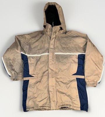 Dutch Harbor Gear Beige Nylon Polyester Pearl Jacket XL Men's All Weather Jacket