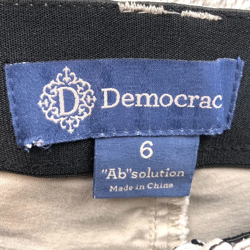 Democracy Womens Pants Size 6 "Ab"Solution Slim Straight Leg Khaki Casual Beige - Image 3 of 4