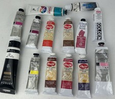Mixed Acrylic Paint Lot (14) Tubes
