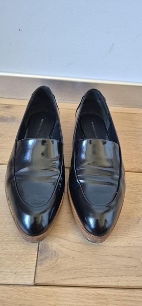 Women Alexander Wang Loafers Black Leather 38