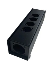 PROCRAFT PB1G-1G4X-BK Steel Project Box 8" X 2-1/8" X 1-7/8" w/ 1)G + 4)D holes