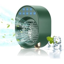 Luftkühler mit Verdunstungskühlung, Mini Klimaanlage Akku Portable, Mini Vent...